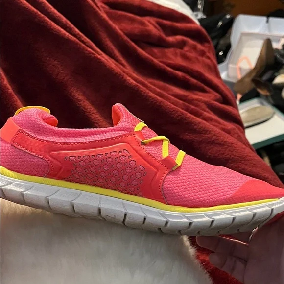 Ryka Women's Desire Pink and Yellow Athletic Shoes - Picture 4 of 11